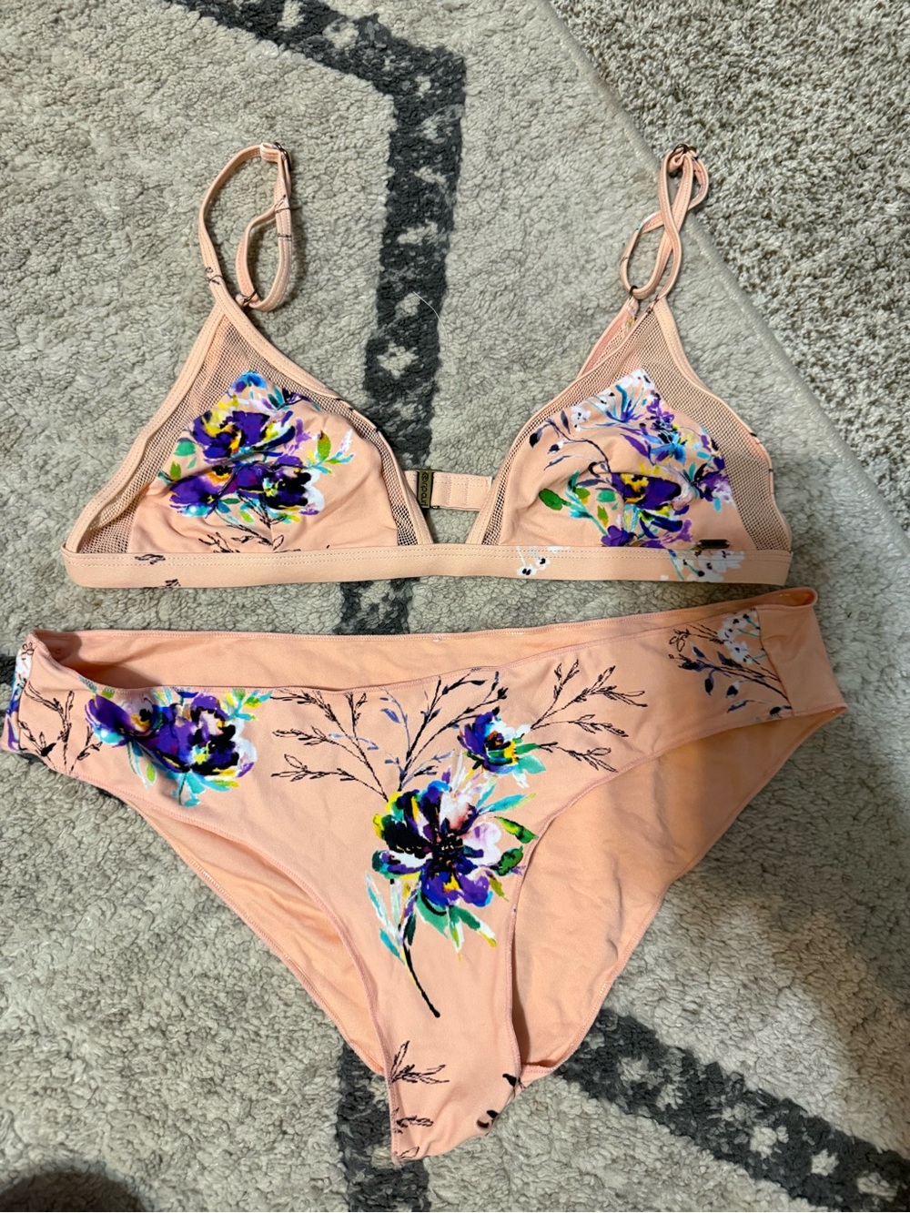 Rip Curl Peach Floral Bikini Set